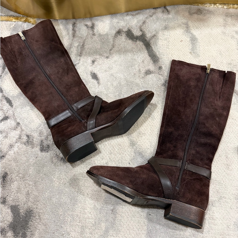 Libby Edelman brown boots size 10